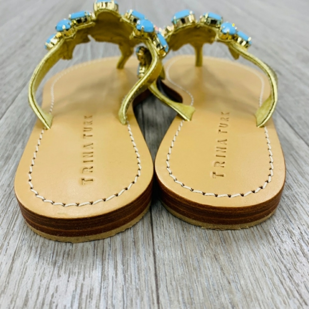 Trina Turk Mesa Embellished Slip On Thong Sandal 7 nwt - Picture 5 of 7